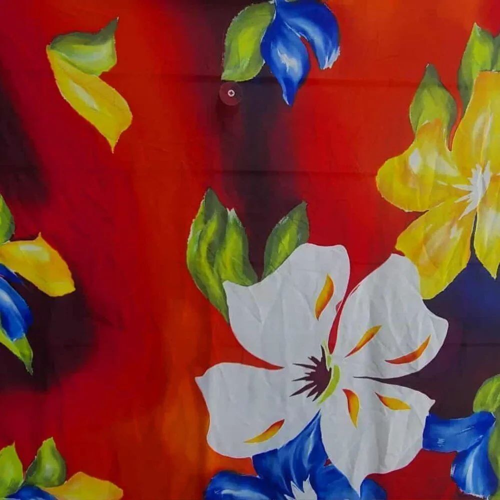 Joana Hand Painted Silk Floral Scarf Multi Color